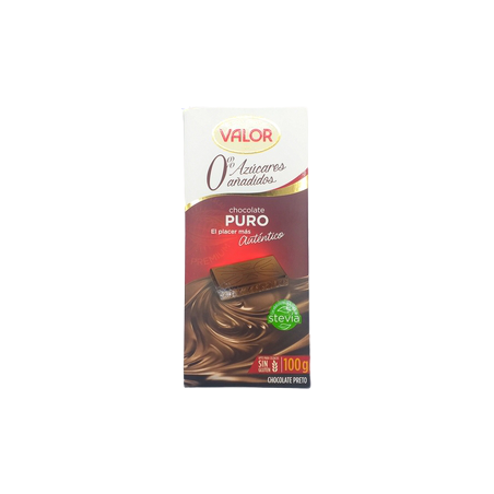Valor Chocolate Puro Sin Azúcar 125grs