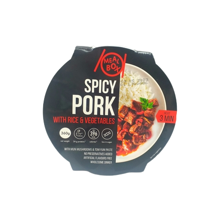 Mealbox Spicy Pork With Rice & Vegetables 360grs