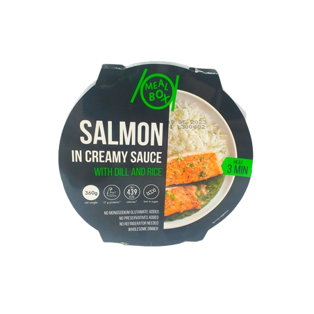Mealbox Salmon In Creamy Sauce Dill Rice 360grs