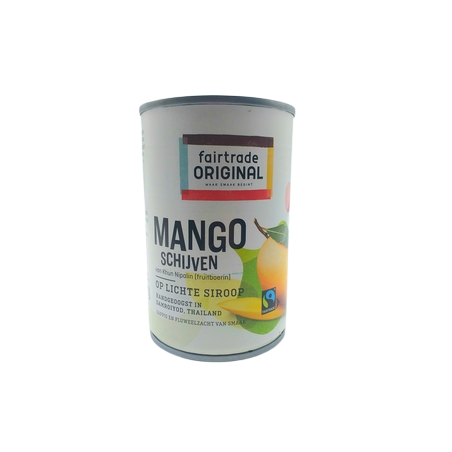 Fairtrade Mango Schijven Siroop Lata 425grs