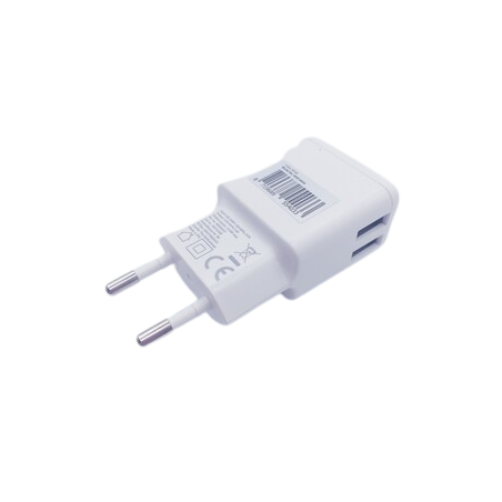 Dual Usb Wall Charger White Iphone & Android 2.4a