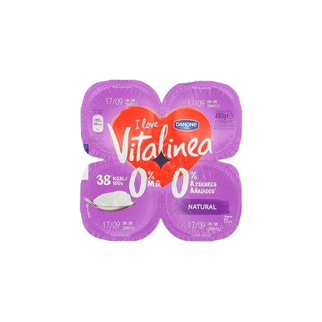Comprar Yogur Danone Vitalinea 0% natural 4x120 g