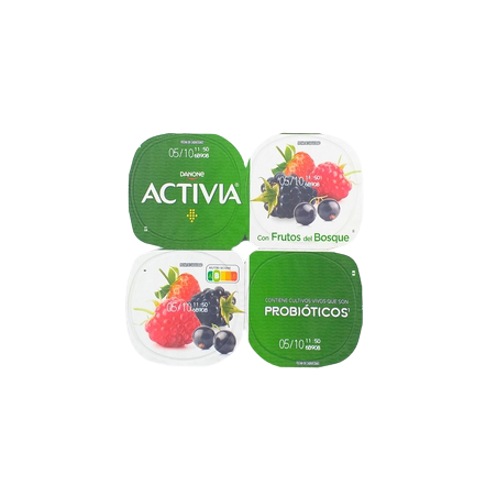 Danone Activia C/Frutas del Bosque X 4