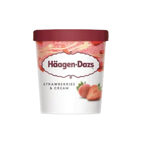 Haagen Dazs Strawberries & Cream Vaso 400grs