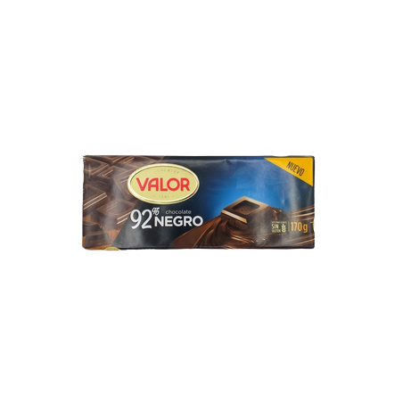 Valor Chocolate Negro 92% Tableta 170grs