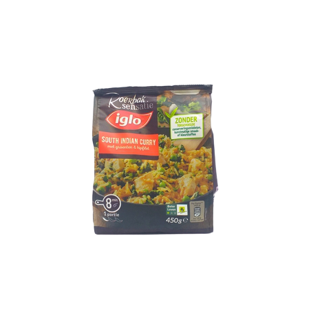 Iglo Roerbak Sensat.South Indian Curry 450grs