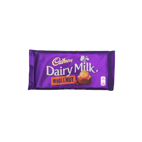 Cadbury Dairy Milk Whole Nut 180grs