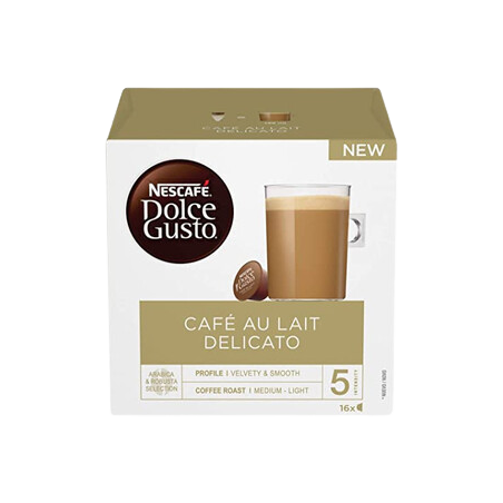 Nescafe Dolce Gusto Cafe Au Lait Delicato X 16