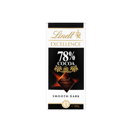 Lindt Excellence 78% Cocoa Smooth Dark Tab.100grs