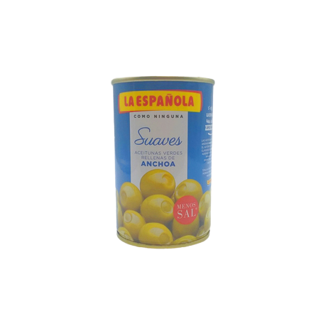 La Española Aceitunas Suaves Rell.Anchoas 300grs