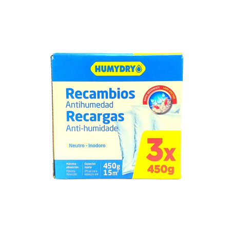 Humydry Recambios Antihumedad Neutro 3x450grs