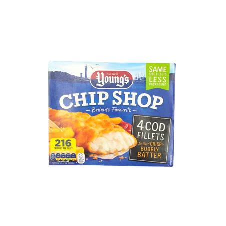 Youngs Large Cod Fillets Battered 440grs