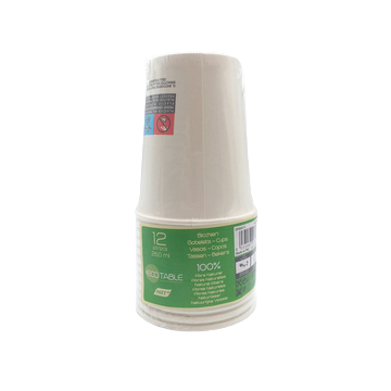 Ecotable Vaso Carton Blanco...