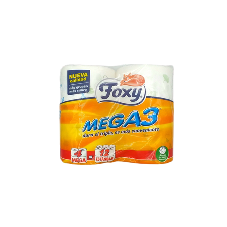 Foxy Papel Higienico Mega3 4rollos