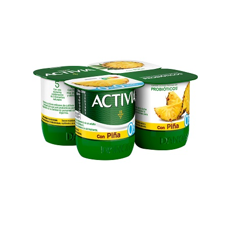 Danone Activia 0% C/Piña 4x120grs