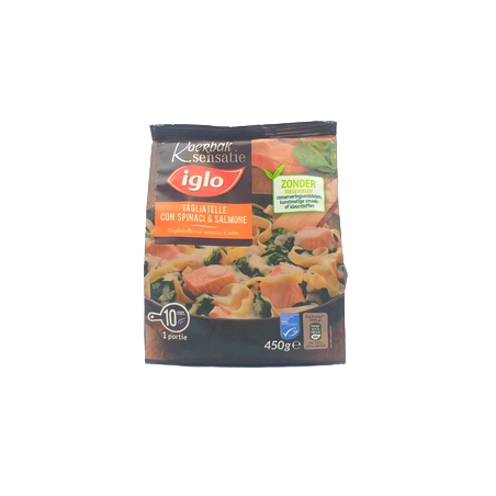 Iglo Tagliatelle con Spinaci & Salmone 450grs
