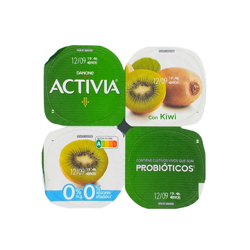 Danone Activia 0% Con Kiwi X 4