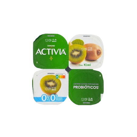 Danone Activia 0% C/Kiwi X 4